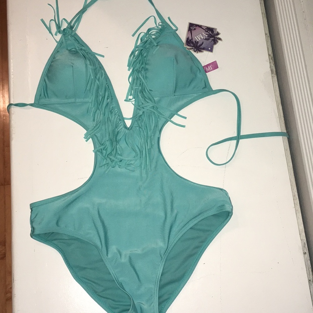 NWT Sexy af light green cut out one piece